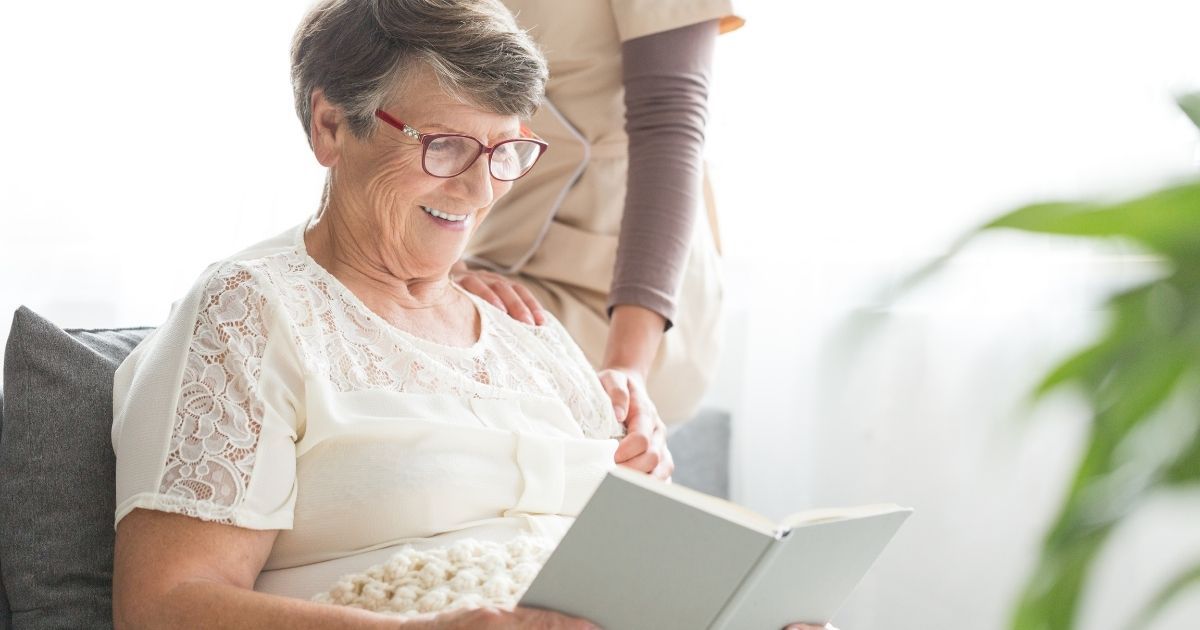Reading is a great way for seniors to stay mentally stimulated.