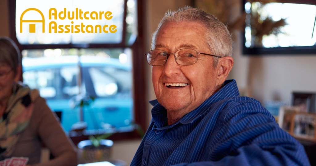 Seniors like this happy one can age in place when you address the challenges of long-distance caregiving.